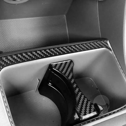 NVCNX Real Premium Carbon Fiber for Toyota 2nd Gen Tacoma Accessories 2005-2009 2006 2007 2008 Car Center Console Organizer Panel Frame Cover Interior Trim Thick Overlay Sticker Decal 2PCs