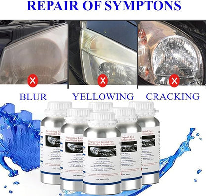 ROYWOO 1600g Car Headlight Restoration Liquid，Auto Headlight Scratch Restoring Fluid，Headlight Lens Polish Repair Liquid for Repair of Scratch,Yellowed, Haze, Cracked Headlamp