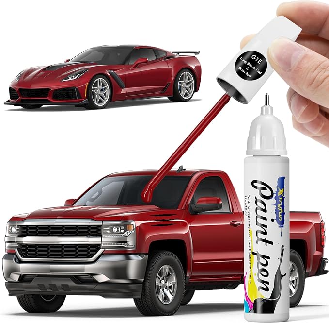 G1E/WA405Y Crimson Siren Red Touch Up Paint Compatible with Chevrolet, DIY Car Paint Scratch Repair, Quick & Easy Fix Automotive Scratch Repair for Chevy Silverado/Equinox/Tahoe/Travers