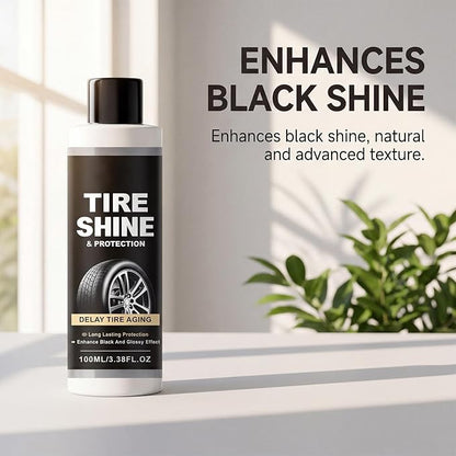 Tire Shine Restorer, Tire Care System Set, 100ml Quick Dry Long Lasting Rubber Protection Design Kit, Compact Auto Detailing Style Formula, Gloss Tires Finish Style Agent, Tires Shine for SUV Use