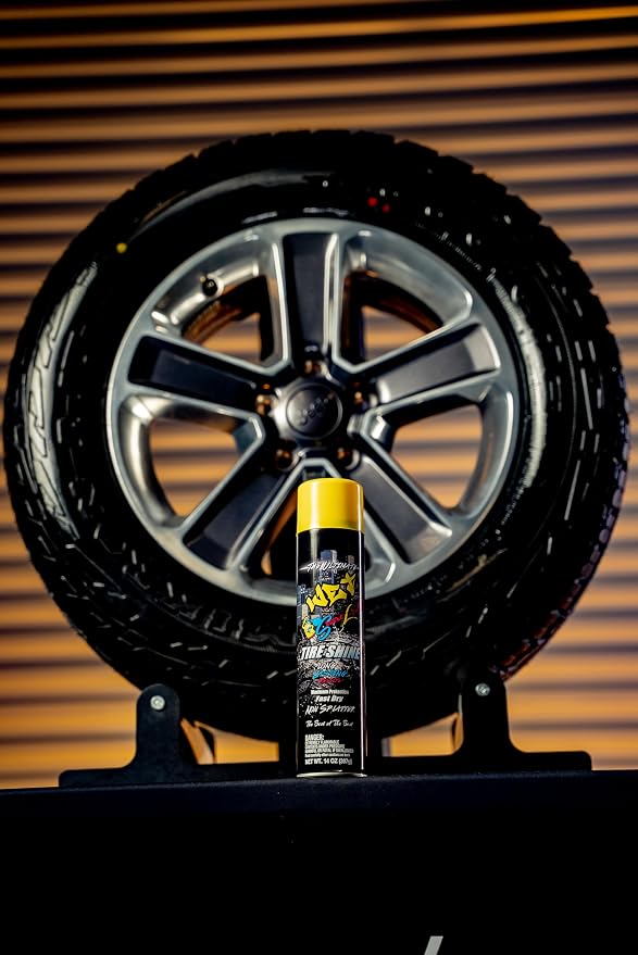 Street Legal The Ultimate Wet Tire Shine, High Gloss Wet-Look Tire Dressing, Silicone-Based Formula, 14 oz Aerosol (Pack of 4)