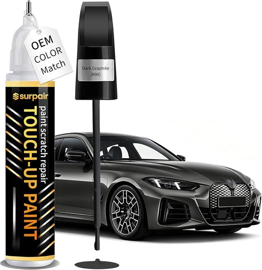 Dark Graphite A90 Touch up Paint for BMW OEM Color Match Car Scratch Repair Kit for Nicks & Chips Scratches Quick & Easy Paint Fix 2-In-1 Car Scratch Remover Pen