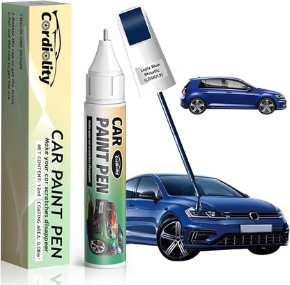LD5K/L9 Lapiz Blue Metallic Touch Up Paint for Volkswagen, Color Accurate Car Paint Scratch Repair Pen, Quick & Easy Fix Automotive Chips and Nicks