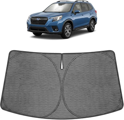 Proadsy Windshield Sun Shade Custom Fit Subaru Forester 2025-2026 Ice Crystal Black Front Window Sunshade UV and Heat Blocker Foldable Visor Keeps Car Cooler for Summer Parking and Daily Use
