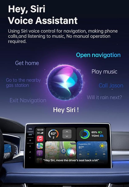 2-in-1 Wireless CarPlay & Android Auto Adapter 2024 Upgraded, Aluminum Mini Bluetooth Dongle Box Converts Factory Wired CarPlay/Android Auto to Wireless, Compatible with iOS & Android, Blue