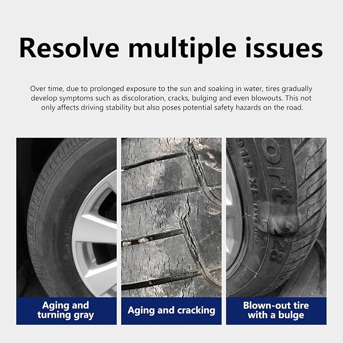 Tire Sprayer for Cars, Trucks, Motorcycles, 300ml Tire Coating Quick Gloss Restorer Wheel
