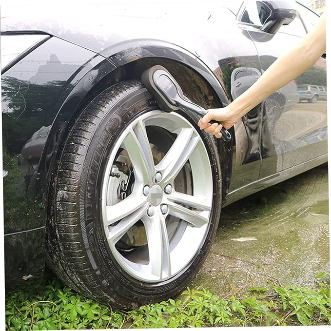 Cabilock Replaceable Handle Tire Shine Brush 4-Piece Tire Dressing Applicator Set for Car Detailing Foam Sponge Wheel Brush