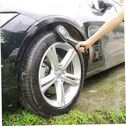 Cabilock Replaceable Handle Tire Shine Brush 4-Piece Tire Dressing Applicator Set for Car Detailing Foam Sponge Wheel Brush