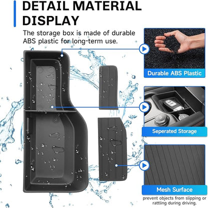 SXCY for 2025 2026 Ford Explorer Center Console Organizer Tray for 2025 2026 Ford Explorer Accessories Front Center Console Tray 2025 2026 Explorer Armrest Front Console Organizer Tray