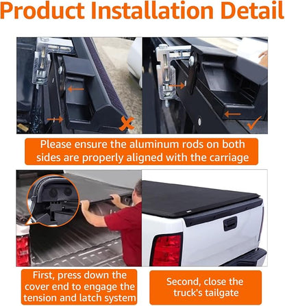 Amazon Basics Soft Roll-Up Truck Bed Tonneau Cover, 5.8 feet, Water-Resistant, Easy Install for 2014-2019 Chevy Silverado, GMC Sierra 1500, Fleetside
