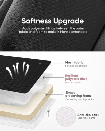 TinlyFinly Infant Insert Compatible with Doona, Graco, Britax, Chicco, Evenflo Car Seat, Adjustable Baby Head Body Support Cushion for Newborn to Toddler, Fits Infant Car Seat and Stroller (Black)