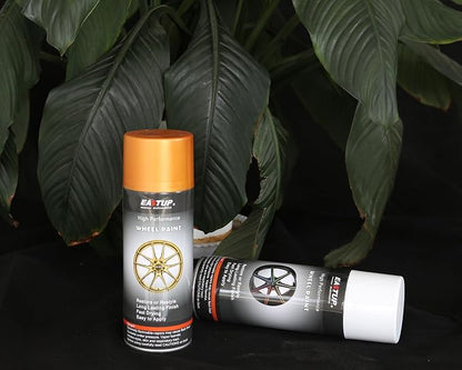 EASTUP Premium Crimson Gold Metallic Acrylic Enamel Wheel Paint - Brilliant Finish, High Durability, Fade-resistant, Quick Drying Rim Coating Spray Paint.