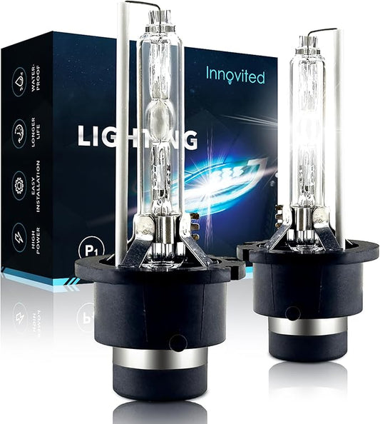 Innovited D4S HID Xenon Headlight Bulbs 8000K White Blue High Low Beam 66440 42402 42402WX,etc Replacement Bulb - Pack of 2