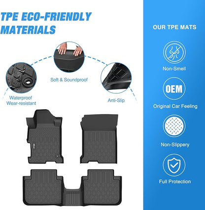 Nilight TPE Floor Mats for Honda Accord Sedans 2013 2014 2015 2016 2017, All Weather Custom Fit Heavy Duty Floor Liners