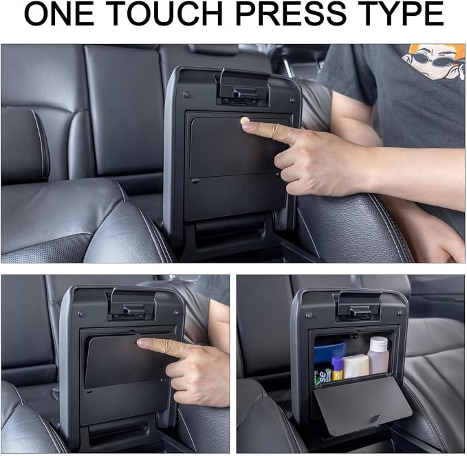 JDMCAR One-Touch Hidden Storage Box Compatible with Toyota 4Runner Accessories 2025 2026 Center Console Organizer