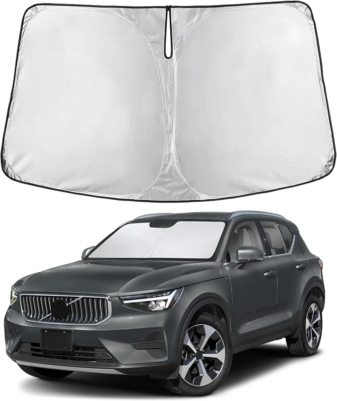 EcoNour Windshield Sunshade Compatible for Volvo XC40 2019-2024 2025 2026, Sun Visor for Front Windshield & Window Sun Shade Cover, UV Heat Blocker & Protector, Car Accessories