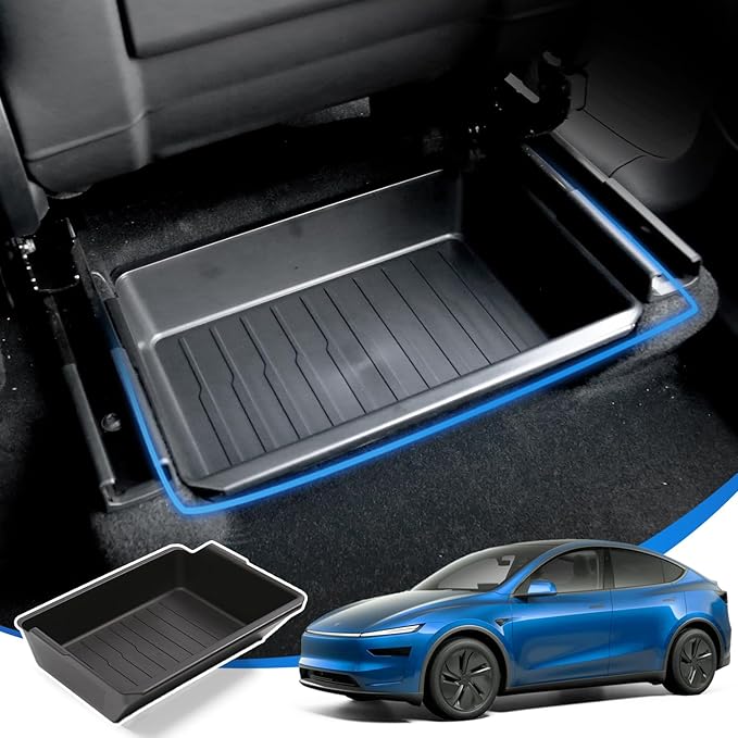 GEEDAR Under Seat Storage Box Organizer for Tesla Model Y 2025 Refresh (Juniper) - Rear Section, New Model Y 2025 Hidden Storage Box, Washable Underseat Organizer Fit Tesla Model Y 2025 Accessories