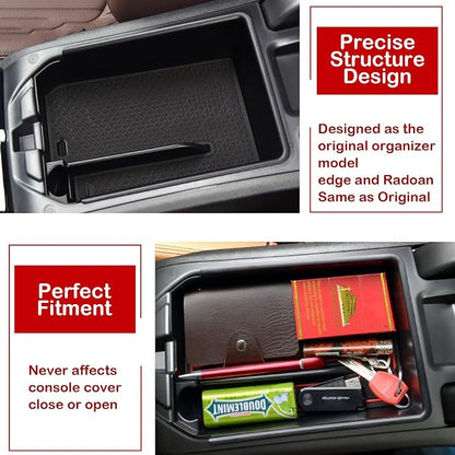 TTCR-II Center Console Organizer Tray for BMW X3 2018-2024 and X4 2019-2025 2026, for X3 G01 Console Organizer 2018-2024, for X4 G02 Center Armrest Storage Box 2019-2025 2026