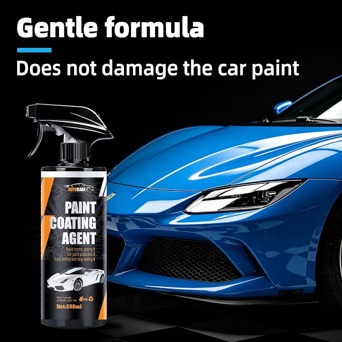 Car Coating Spray-500ML, Quickly Coat Car Wax,Quick Effect Coating Agent,Waterless Wash Car Scratch Wax Polish, ProtectionShiningand Long-Lasting Surface
