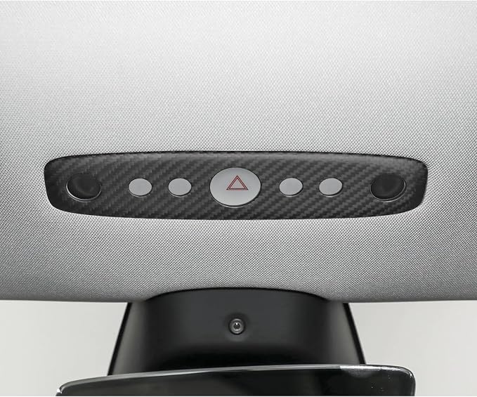 NVCNX Hard Rigid Real Carbon Fiber for Tesla New Model 3/Y Highland 2024-2026 for Juniper 2025 2026 Accessories Vehicle Molding Front Roof Reading Light Panel Cover Interior Trim 1PC - Matte Carbon