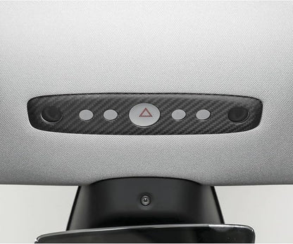NVCNX Hard Rigid Real Carbon Fiber for Tesla New Model 3/Y Highland 2024-2026 for Juniper 2025 2026 Accessories Vehicle Molding Front Roof Reading Light Panel Cover Interior Trim 1PC - Matte Carbon