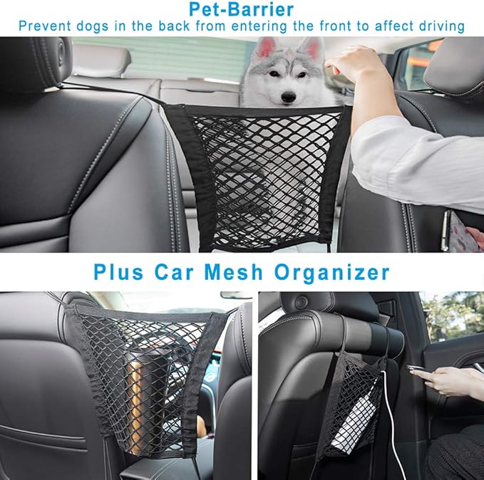 Bark Lover Dog Seat Cover for Back Seat More Durable Waterproof Backseat Protector, High Heat Resistant and Nonslip Back Seat Cover for Dogs Kids, Universal Size Fits Cars Trucks SUVs (Grey)