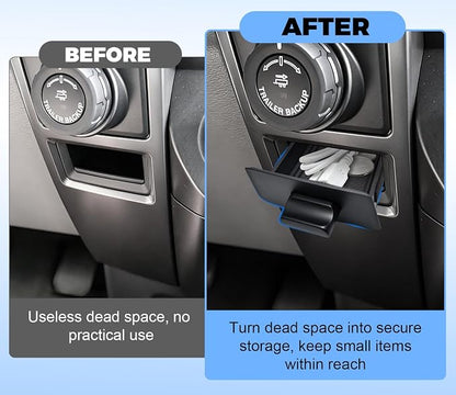Storage Drawer Tray Fit for 2015-2020 Ford F150 Center Console Organizer Drawer Box Hidden Storage Coins Small Items for Ford f150 Accessories ABS Material|Easy to Install