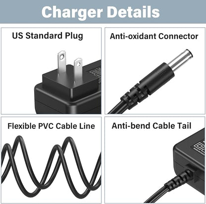 12V Jump Starter Charger for EverStart Maxx Car Camo Jump Starter, Power Cord AC Adapter for Ever Start Max J7CCE J7CE 800A 800 Peak Amp Car Camo Starter Battery with 120 PSI Compressor 3 USB Ports