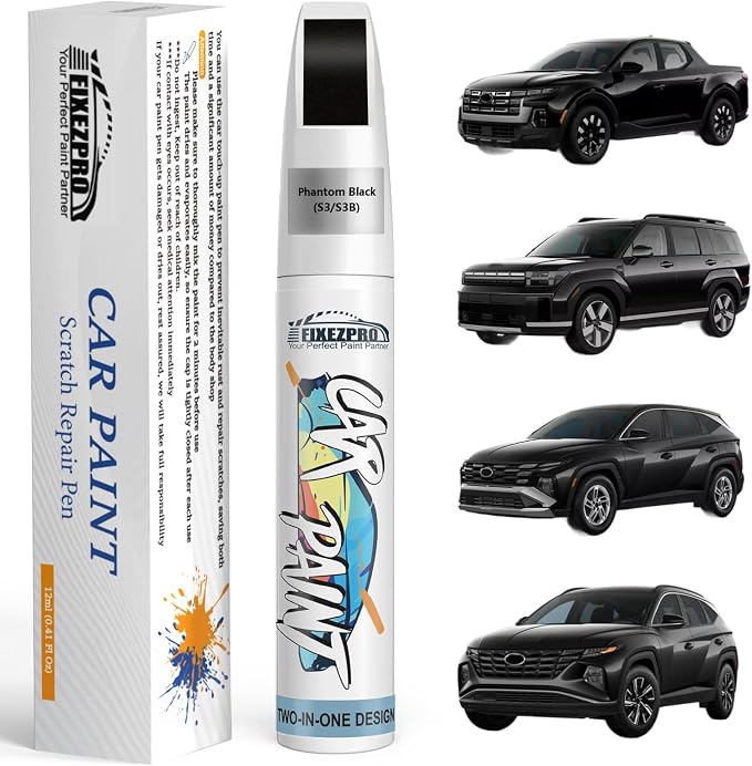 S3/S3B Phantom Black Touch Up Paint for Hyundai, Exact Color Match Car Paint Scratch Repair Remover Pen Kit Quick & Easy Fix Vehicle Chips and Automotive Nicks Scuff