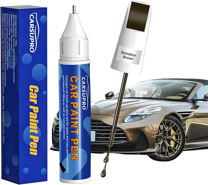 Bronze Touch Up Paint for Cars,Car Paint Touch Up Pen for Deep Scratches,Car Scratch Repair Pen Auto Scratch Remover for Easy to Use and Fix(Reindeer Brown)