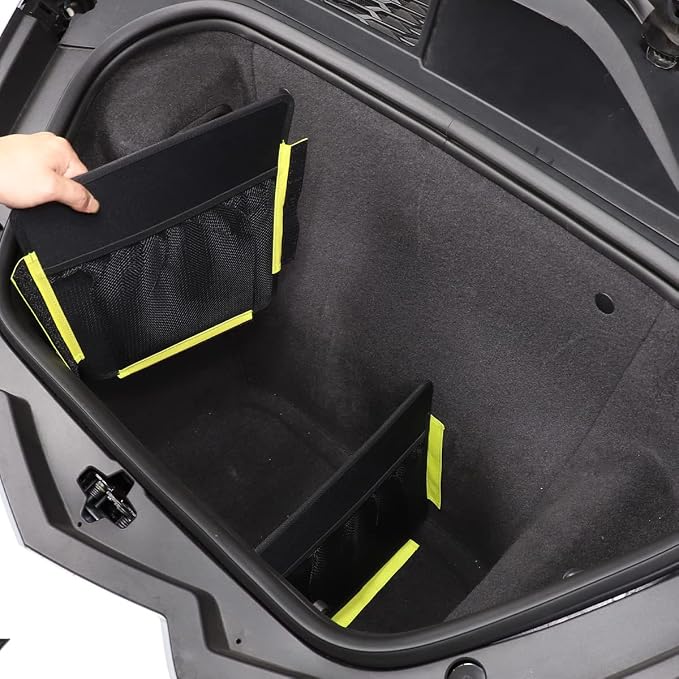 CHEAYAR Front Trunk Organizer Compatible with Corvette C8 Stingray 2020-2023, Organizer Storage with Mesh Pocket and Dividers, Front Trunk C8 Accessories