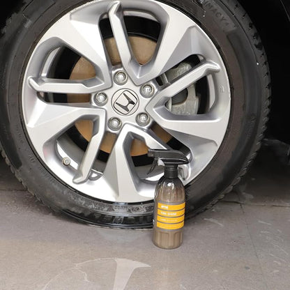 SPTA Tire Shine Spray, 16 Oz 500ml Extra Glossy Tire Shine Spray, Dry-to-Touch Dressing - Restores Wet Look to Rubber, Vinyl, and Plastic, Safe for Cars, Trucks, Motorcycles, RVs, and More -US-CL008
