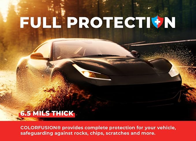 ColorFusion PPF by VViViD, Gloss Piano Black Dry Apply PPF Vinyl Car Wrap Roll 20ft x 5ft