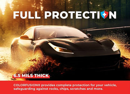 ColorFusion PPF by VViViD, Gloss Piano Black Dry Apply PPF Vinyl Car Wrap Roll 20ft x 5ft