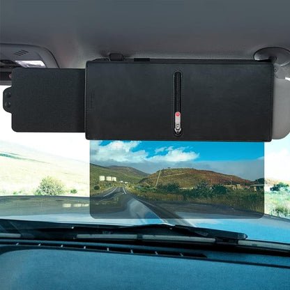 Veharvim Sun Visor Extender for Car with Zipper Slider, UV400 Car Sun Visor Extension with PC Lens and Side Sunshade,Anti-Glare for Safe Driving,UV-Filtering/Protection(Passenger Side)