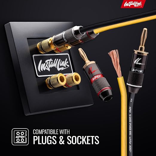 16 AWG Gauge Speaker Wire Cable Stereo, Car or Home Theater, CCA (100 Feet) by Install Link