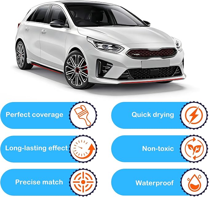 SWP Snow White Pearl Touch Up Paint for Kia Exact Match, Car Paint Scratch Repair kit, 2 in 1 Scratch Remover Pen with Color-Matched Rapid Drying of Paint Coating