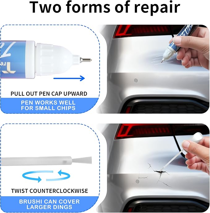 PW7 GW7 Bright White Touch Up Paint for JEEP Match, Car Paint Scratch Repair kit, 2 in 1 Scratch Remover Pen with Color-Matched Rapid Drying of Paint Coating