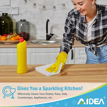 AIDEA Microfiber Cleaning Cloth White 100PK, Microfiber Towels for Cars, Absorbent Cleaning Rags, Lint-Free Streak-Free Wash Cloths for House, Kitchen, Cleaning Supplies 11.5"×11.5"