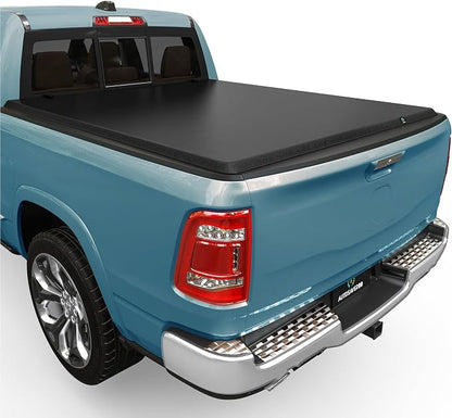 AUTOSAVER88 Soft Roll Up Truck Bed Tonneau Cover Compatible with Dodge Ram 1500 2019-2026 New Body Style 5.7ft w/o RamBox