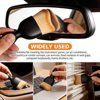 8PCS Car Detailing Brush Set, Ultra Soft Boars Hair Car Interior Detailing Brushes, Premium Car Wash Brush Kit for Professional Results ﻿Car Duster Interior or Exterior, Car Accessories Interior Tools