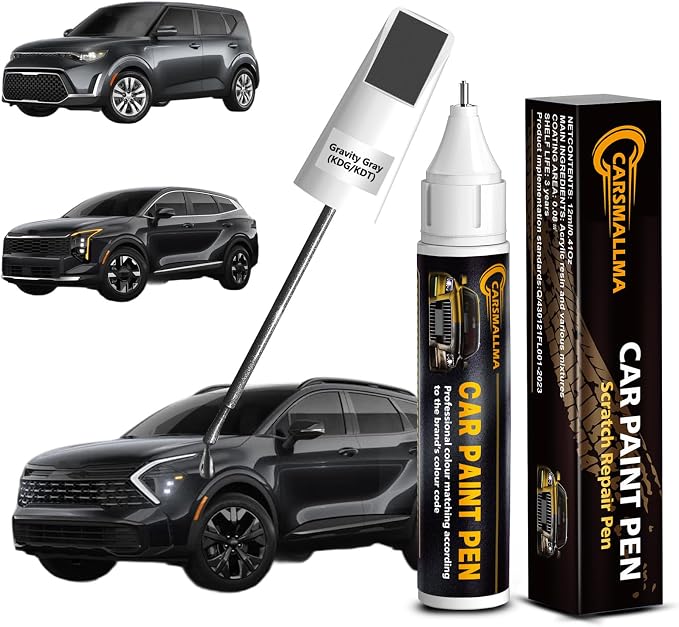 KDG/KDT Gravity Gray Car Touch Up Paint for Kia, Color Accurate Car Paint Scratch Repair Pen Kit Quick & Easy Fix Vehicle Chips and Automotive Nicks Scuff