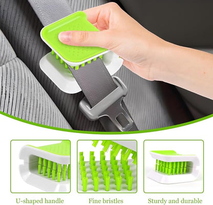 2PCS Car Seat Belt Cleaning Brush, U-Shaped Double-Sided Interior Car Detailing Brushes, Non-Slip Seatbelt Cleaner, Universal Washing Tool Cleaning Supplies for Automotive & Home Use (2PCS)