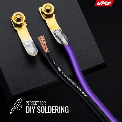 Install Link 16 AWG Gauge Speaker Wire Cable (250 Feet) Stereo, Car or Home Theater, CCA