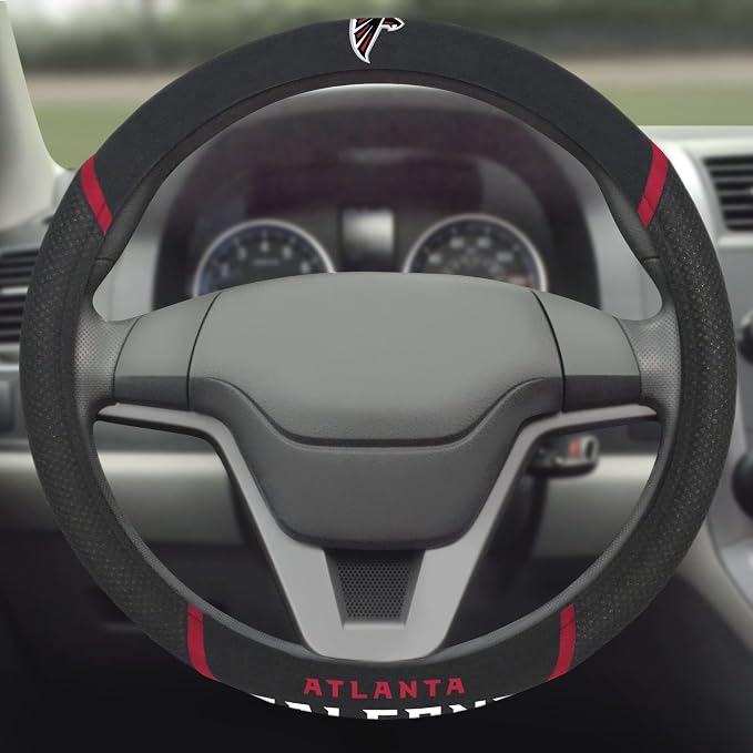 FANMATS NFL Unisex-Adult Embroidered Steering Wheel Cover