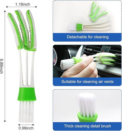 Car Interior Duster Detail Brush Cleaning Kit, Soft Microfiber Towels Dashboard Air Vent Crevice Dusting Detail Cleaner Interior Accessories Tools for Car Decoration Auto Truck SUV RV