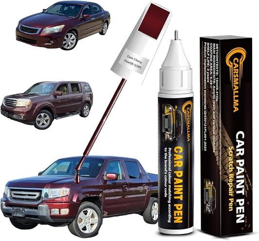 Car Touch Up Paint for Honda(R-529P Dark Cherry Pearl), Color Accurate Car Scratch Repair Remover Pen,Auto Paint Quick and Easy to fix Vehicle Chips and Nicks Scuff