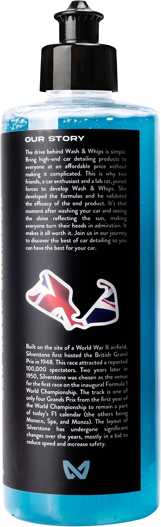 WASH&WHIPS Silverstone Car Wash Shampoo – pH Balanced Soap to Eliminate Grime, Dirt Without Scratching Paint, Foam Gun, Car Soap – Spot-Free Auto Detergent, 16 fl oz