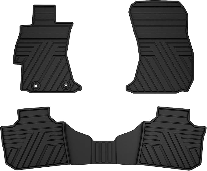 TTX LIGHTING Floor Mats Compatible with Subaru Crosstrek 2016-2017/Impreza 2012-2016/WRX 2015-2021, Custom Fit All Weather 1st & 2nd Row Floor Liners, Black