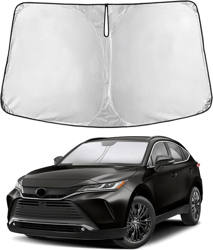 EcoNour Windshield Sunshade Compatible for Toyota Venza 2021 2022 2023 2024 Sun Visor for Front Windshield & Window Sun Shade Cover, UV Heat Blocker & Protector, Car Accessories
